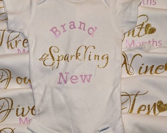 Custom Infant Milestone Onsie Set