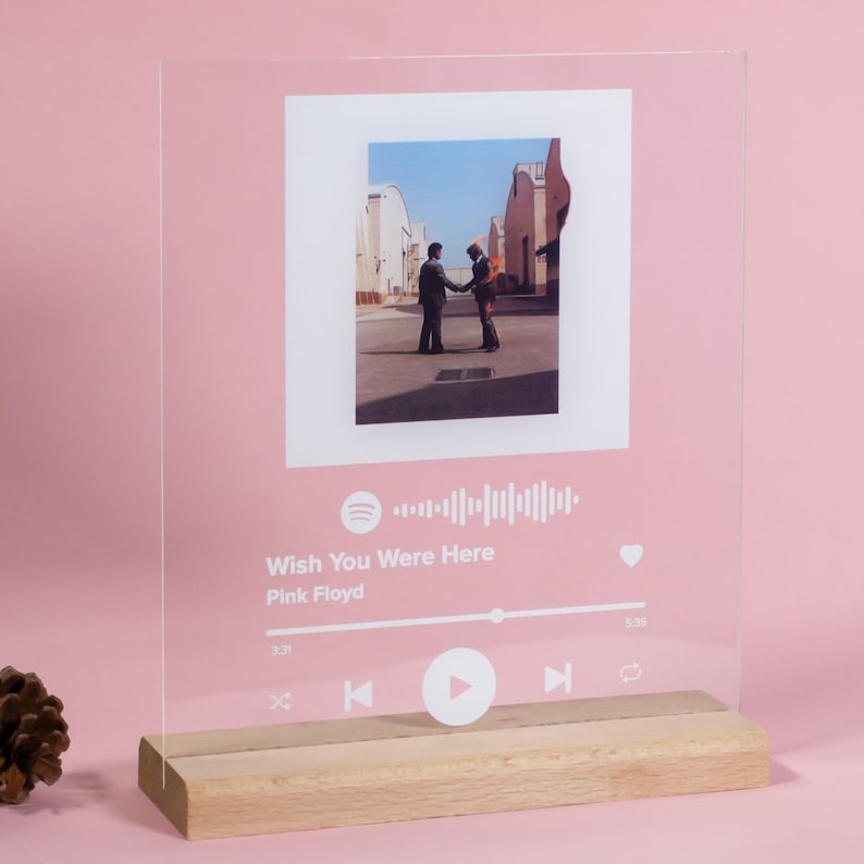 Plaque Spotify personnalisée Spotify Glass Plaque Spotify Etsy