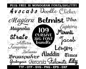 Samantha Font Svg Etsy