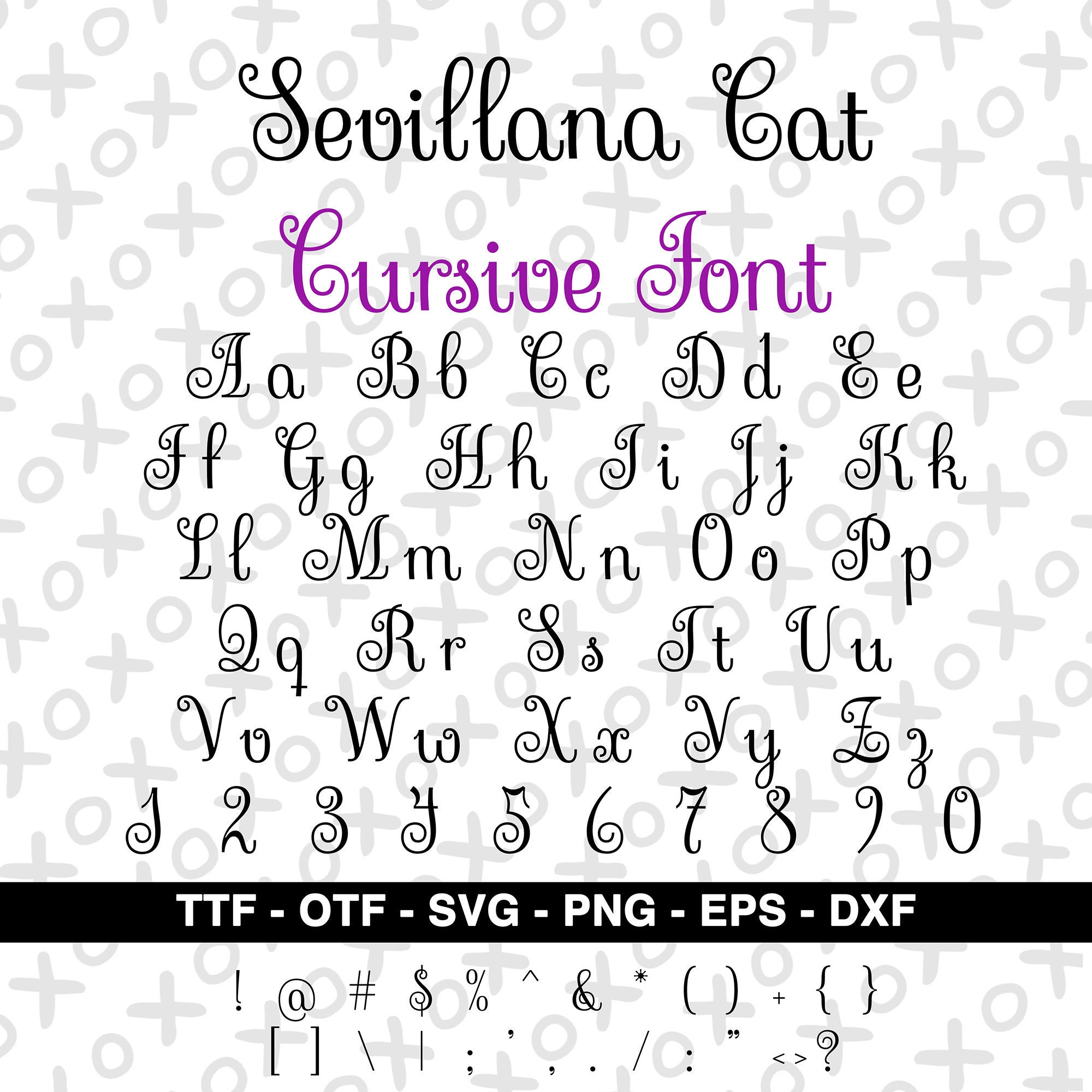 Cursive Font Svg Font Svg Font Bundle Svg Silhouette Font Etsy Images