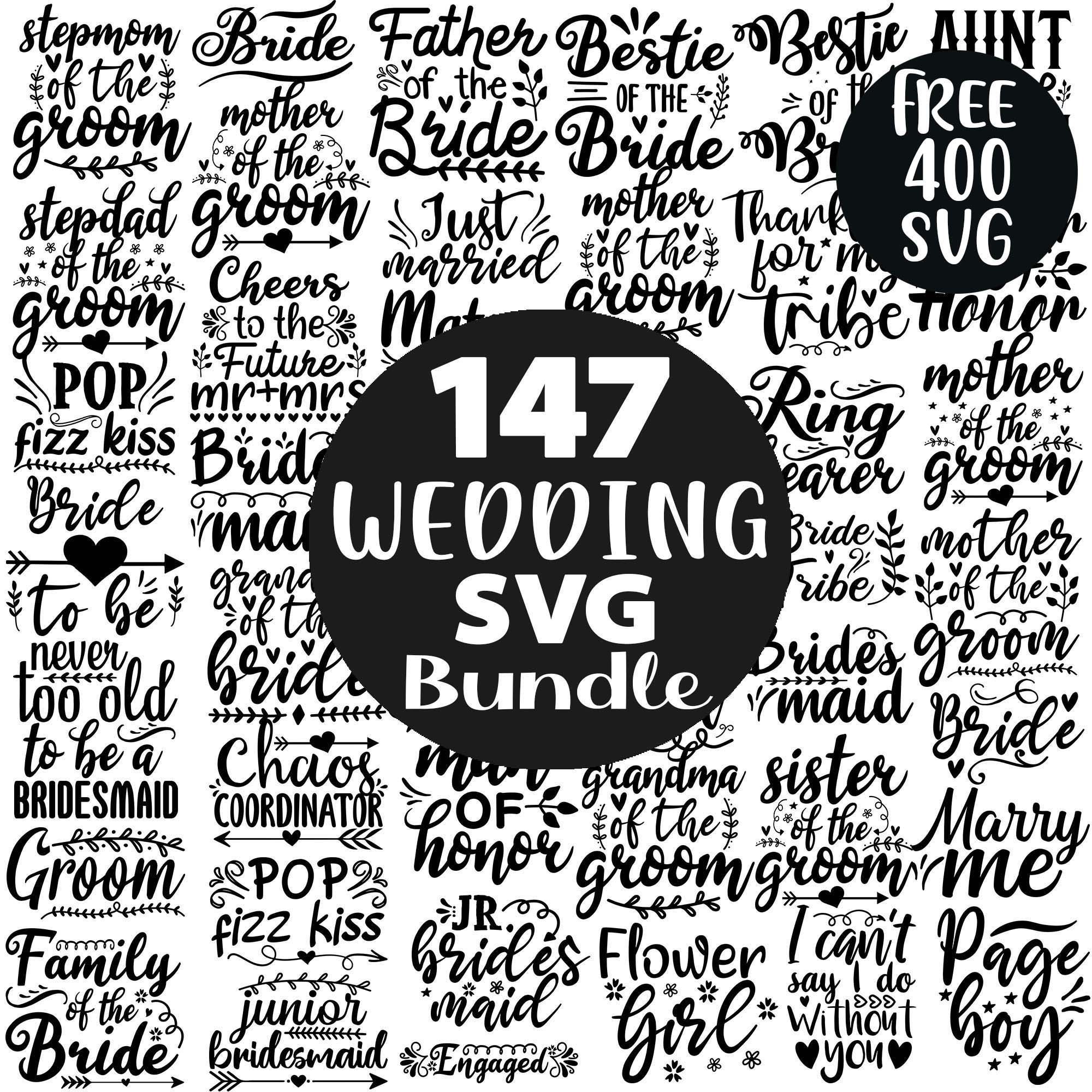 Download Wedding Svg Bride Svg Wedding Svg Files Bridesmaid Svg Mr Etsy