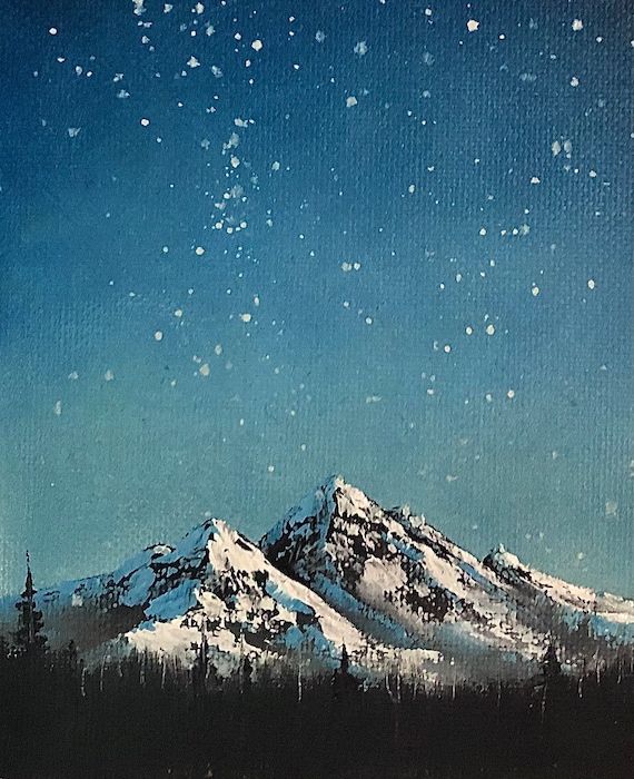 絵画 Winter Mountains 絵画 Winter Mountains Winter Snow Mountain Handmade Painting