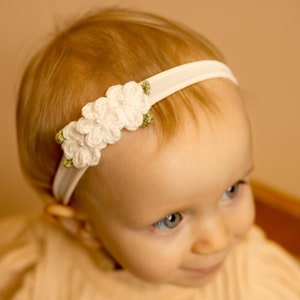 3-36 Month Baby Toddler Kids Headband Chiffon Flower Toddler Girls Christening E - Foto 11
