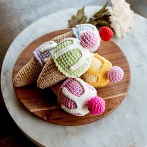 Ice Cream Toy Pretend Kitchen Food Toy Kawai Ice Cream Toy Play Food Stuffed Crochet Montessori Toy Amigurumi Toy Unique Sensory Toy Gift