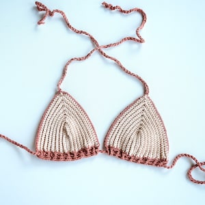 Bikini Top Boho Bikini Top Crochet Bikini Top Bohemian Knit Bra Adjustable Bikini Top Boho Crochet Swimwear Boho Summer Vacation Top