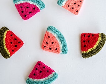 Watermelon Hair Clip Watermelon Slice Hair Clip Melon Slice Hair Snap Kawai Fruit Hair Barrette Punch Needle Hair Clip Food Hair Accessories