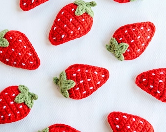 Strawberry Hair Clip Cute Kawai Hair Snap Kawai Fruit Hair Barrettes Cute Crochet Hair Clip Unique Stocking Stuffers Unique Toddler Gift