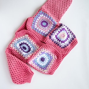 Kids Cardigan Baby Girl Cardigan Granny Square Sweater Crochet Baby Sweater Cardigan Knit Preschooler Top Kids Gift Toddler Winter Clothing