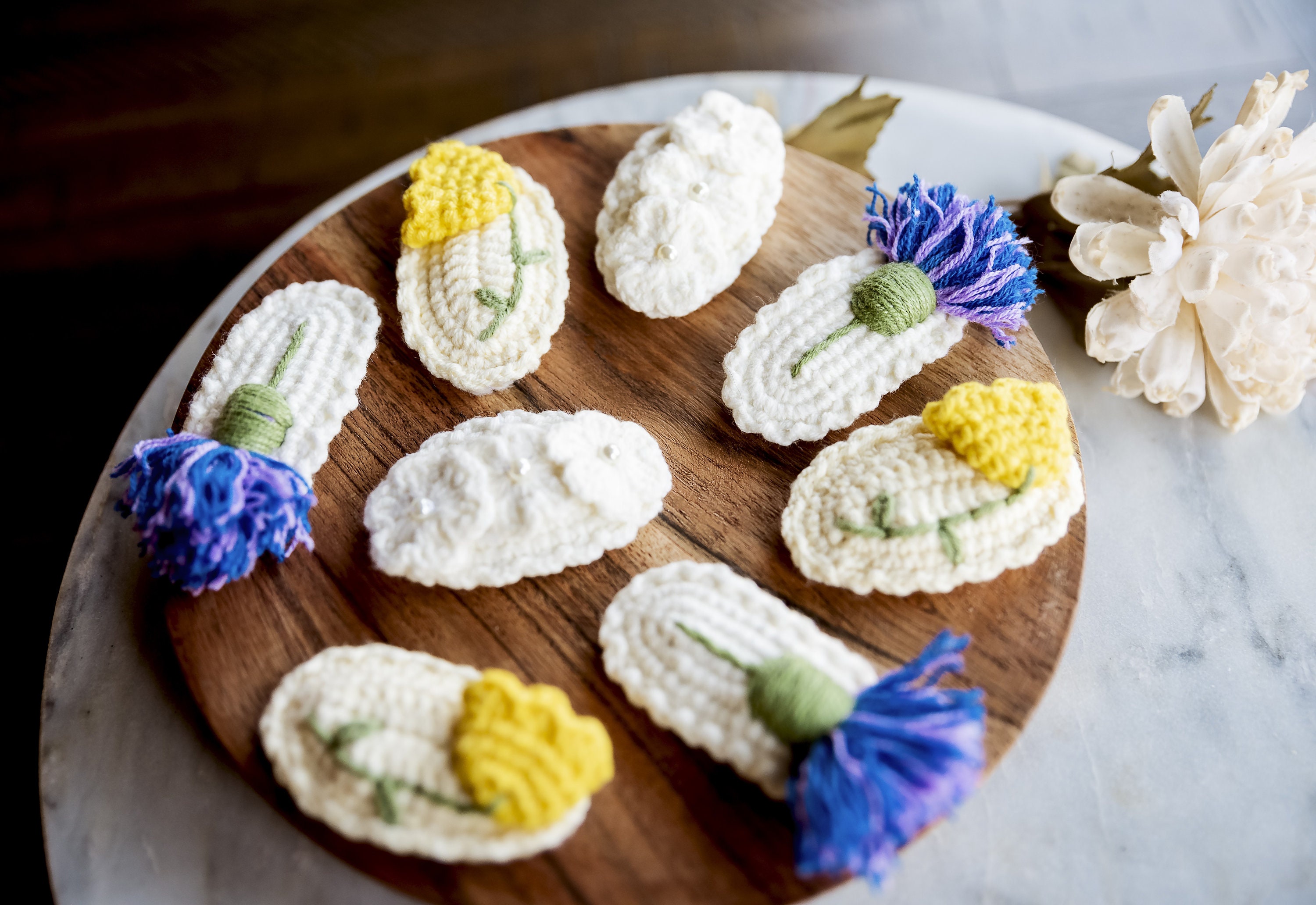 Floral Hair Clip Flower Hair Snap Hair Barrettes Pearl Hair  display picture 3