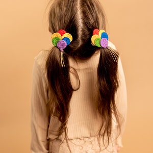 Balloons Hair Clip Balloons Hair Snap Colorful Balloons Hair Barrettes Rainbow Colors Cute Unique Stocking Stuffers Cute Unique Kids Gift image 2