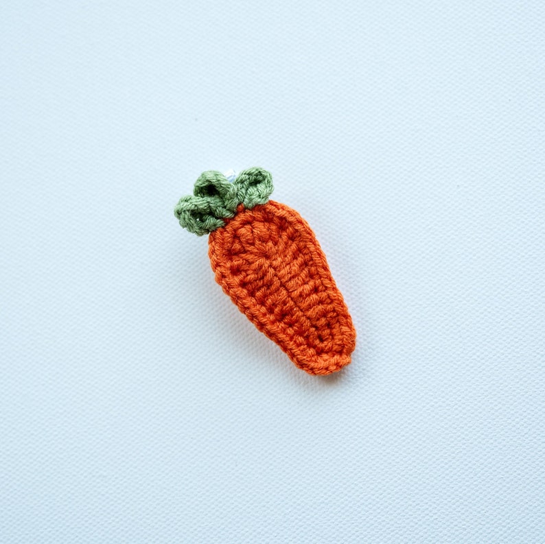 Rabbit Hair Clip Carrot Hair Snap Rabbit Carrot Hair Barrettes Cute Animal Crochet Hair Clip Unique Stocking Stuffers Unique Toddler Gift 1 Carrot Clip