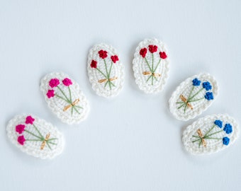 Floral Hair Clip Flower Hair Snap Hair Barrettes Toddler Hair Clip Cute Crochet Hair Clip Fun Unique Stocking Stuffers Unique Toddler Gift