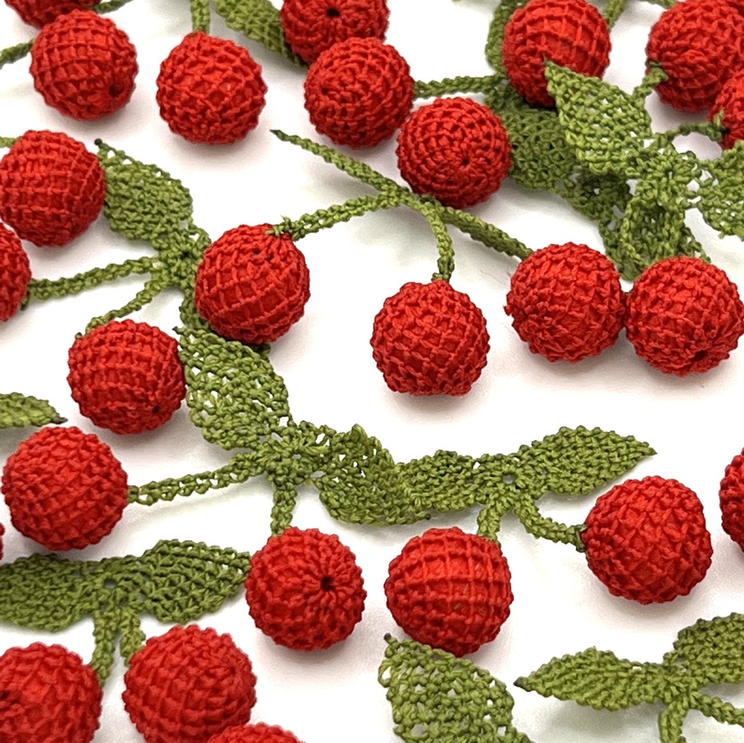 Crochet Cherry Bulk Cherry Crochet Bulk Cherry Crafting Supply Bulk DIY