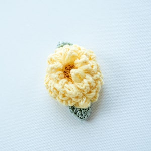 Floral Hair Clip Flower Hair Snap Kawai Hair Barrettes Flower Hair Clip Crochet Hair Clip Unique Stocking Stuffers Unique Women Gift 1 Yellow Clip