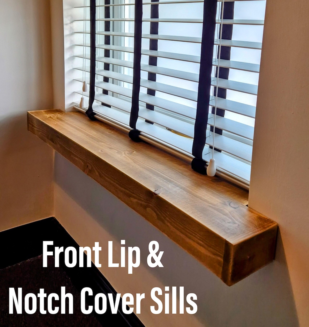 Rustic Window Sills, With Front Lip & Corner Notch Covers | Window ...