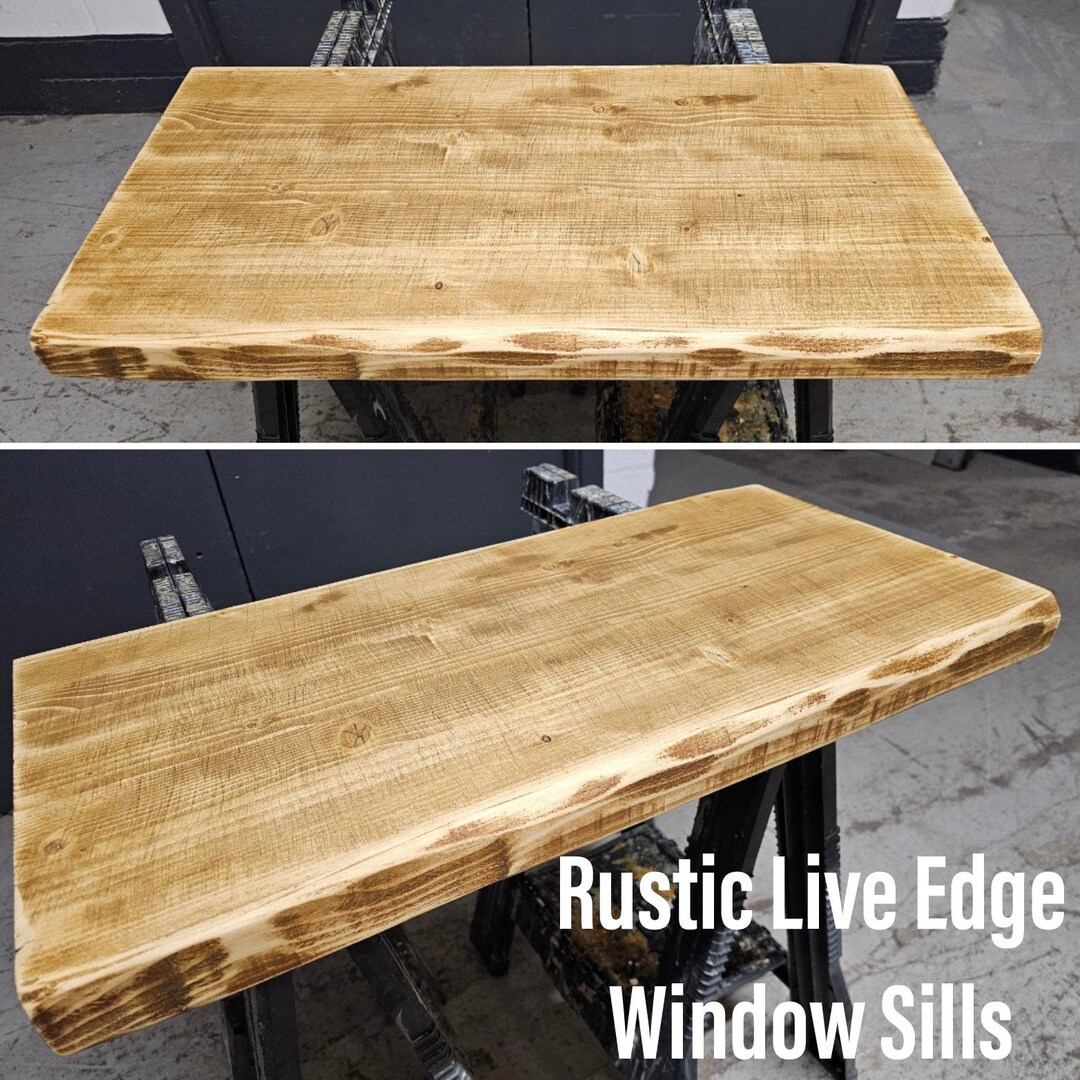 Live Edge Rustic Window Sills, With Front Lip Window Ledge Shelf ...