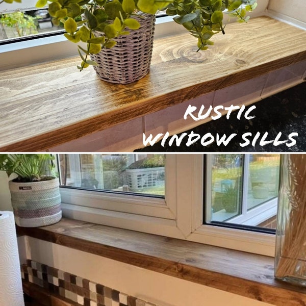 Rustic Window Sills | Reclaimed Wood | Window Ledge Shelf | Farmhouse Decor | Wood Display Stand | Bathroom Sill | Plant Stand