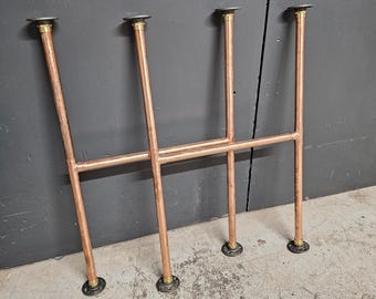 Industrial Designed Copper Pipe Table/ Bar/ Bench Legs (Various Sizes) | Steampunk | Metal Leg Hardware | Leg Furniture Kit