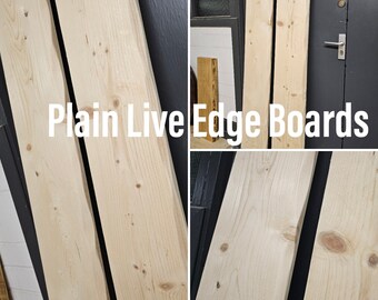 Plain Live Edge Boards | Rustic Shelves | Reclaimed Wood | Uncoloured Wood | Reclaimed Wood | Scaffold Boards | DIY Decor | Salvaged Plank
