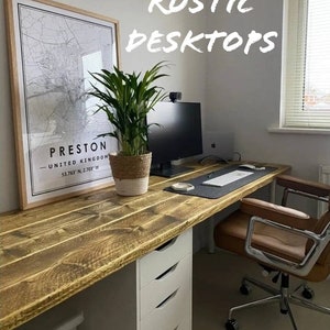 Rustic Desktop/ Tabletop| Reclaimed Wood | Scaffold Boards | Office Decor | Solid Wood