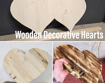Chunky Rustic Wooden Decorative Heart | Reclaimed Wood | Wall Decor | Farmhouse Style | Chic Decoration | DIY Craft