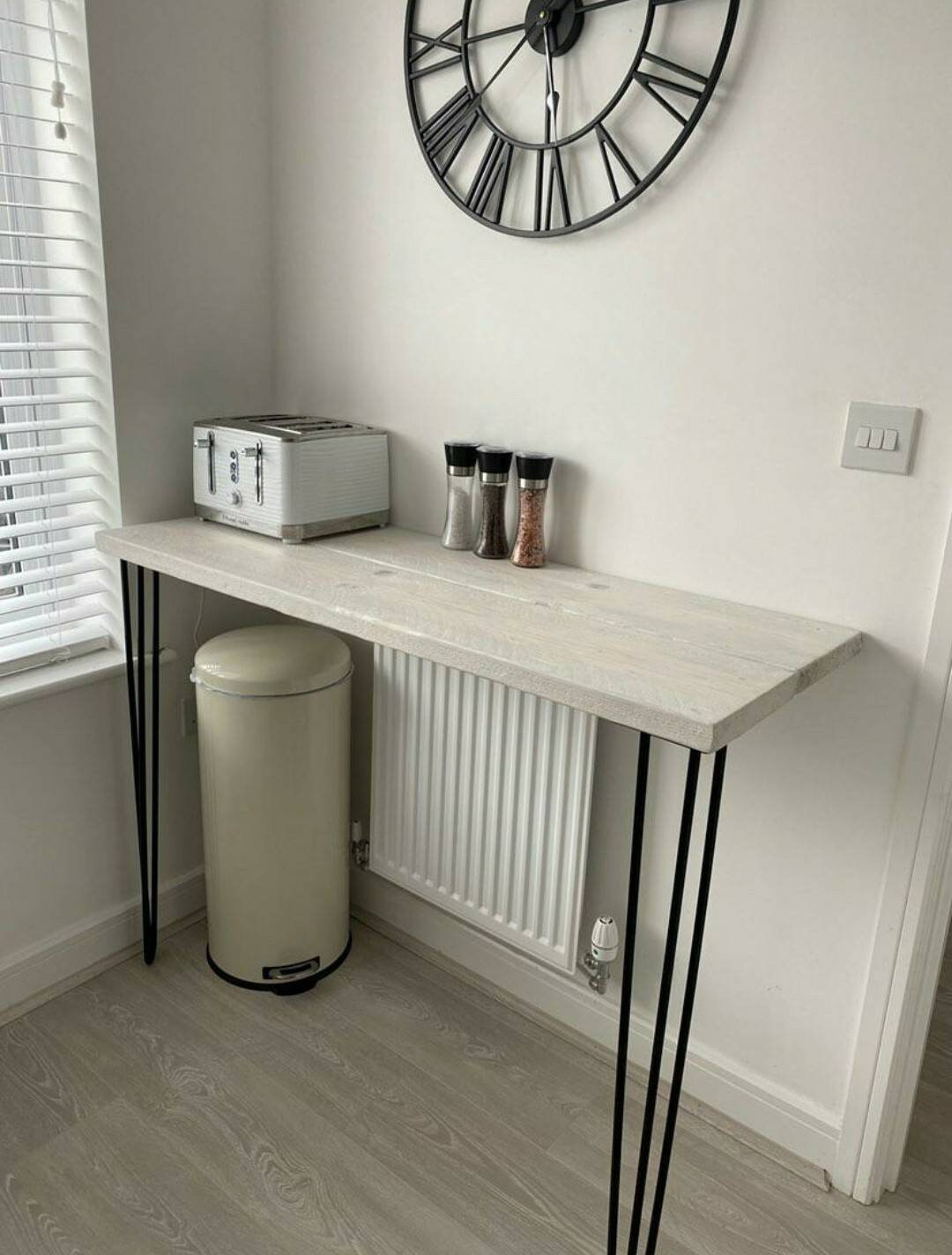 Reclaimed Wood Rustic BREAKFAST BAR With Steel Hairpin Legs Etsy UK