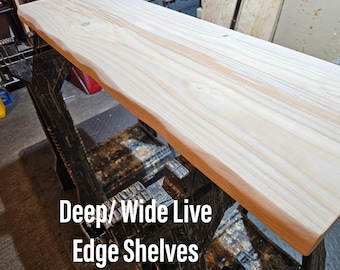 Deep/ Wide 'Live Edge' Shelves | Boards | Tabletops | Window Sills | Reclaimed Wood | Scaffold Boards