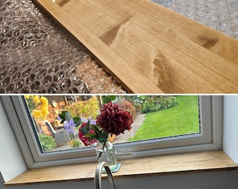 Super Thin Rustic Window Sills | Spruce | Window Ledge Shelf | Farmhouse Decor | Wood Display Stand | Bathroom Sill | Plant Stand