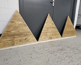 Rustic Triangular Tabletops (2 Thickness Options | Reclaimed Wood | Farmhouse Decor | Eco Friendly | Chunky Wood | Scandinavian Redwood
