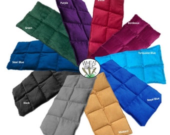 Wheat Bag 1.4kg Sectioned Heat Bag Heat Pack Winter Warmer Plain Colours Purple Blue Black Red