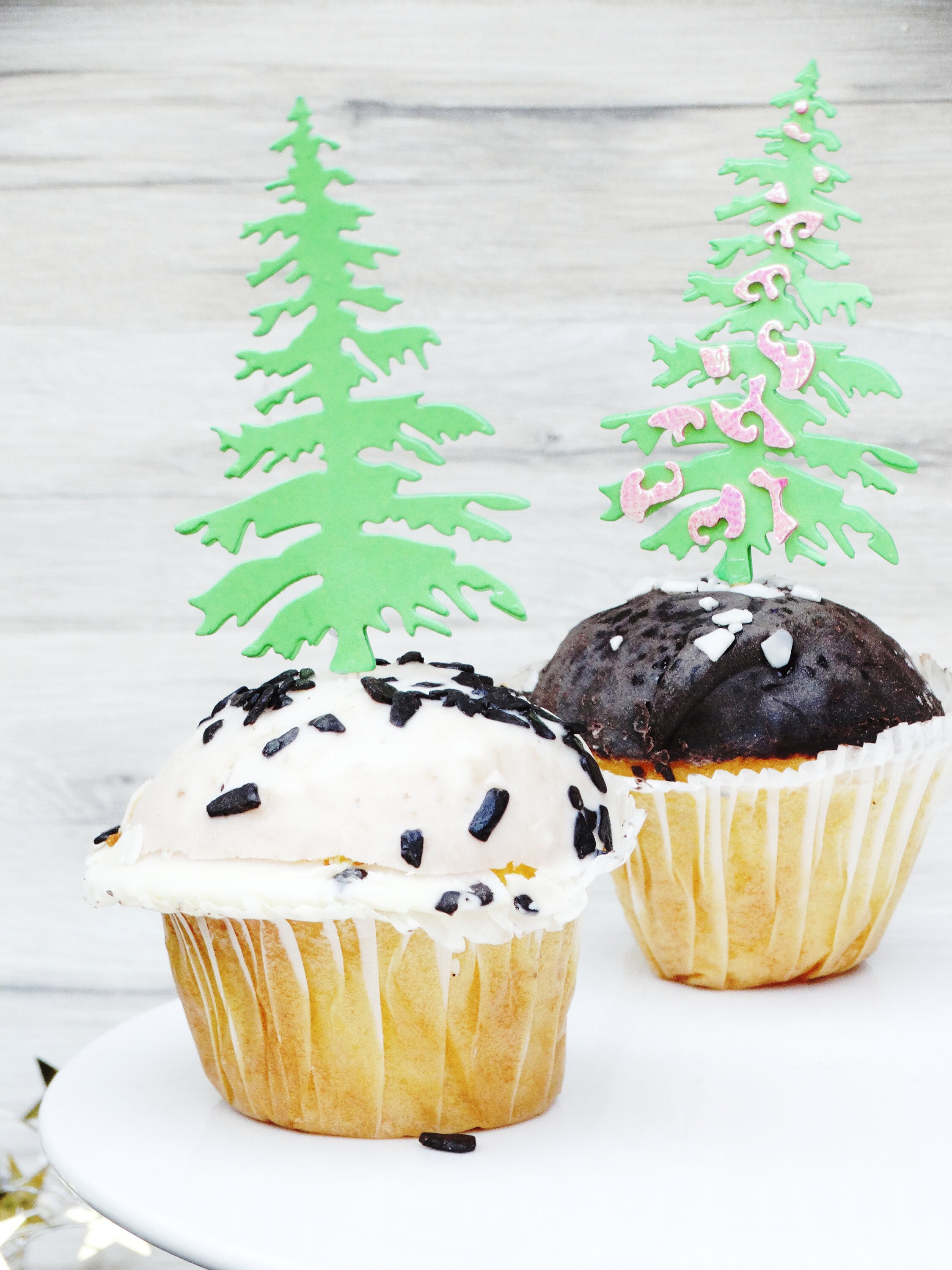 Christmas tree cupcake toppers Christmas party decoration | Etsy