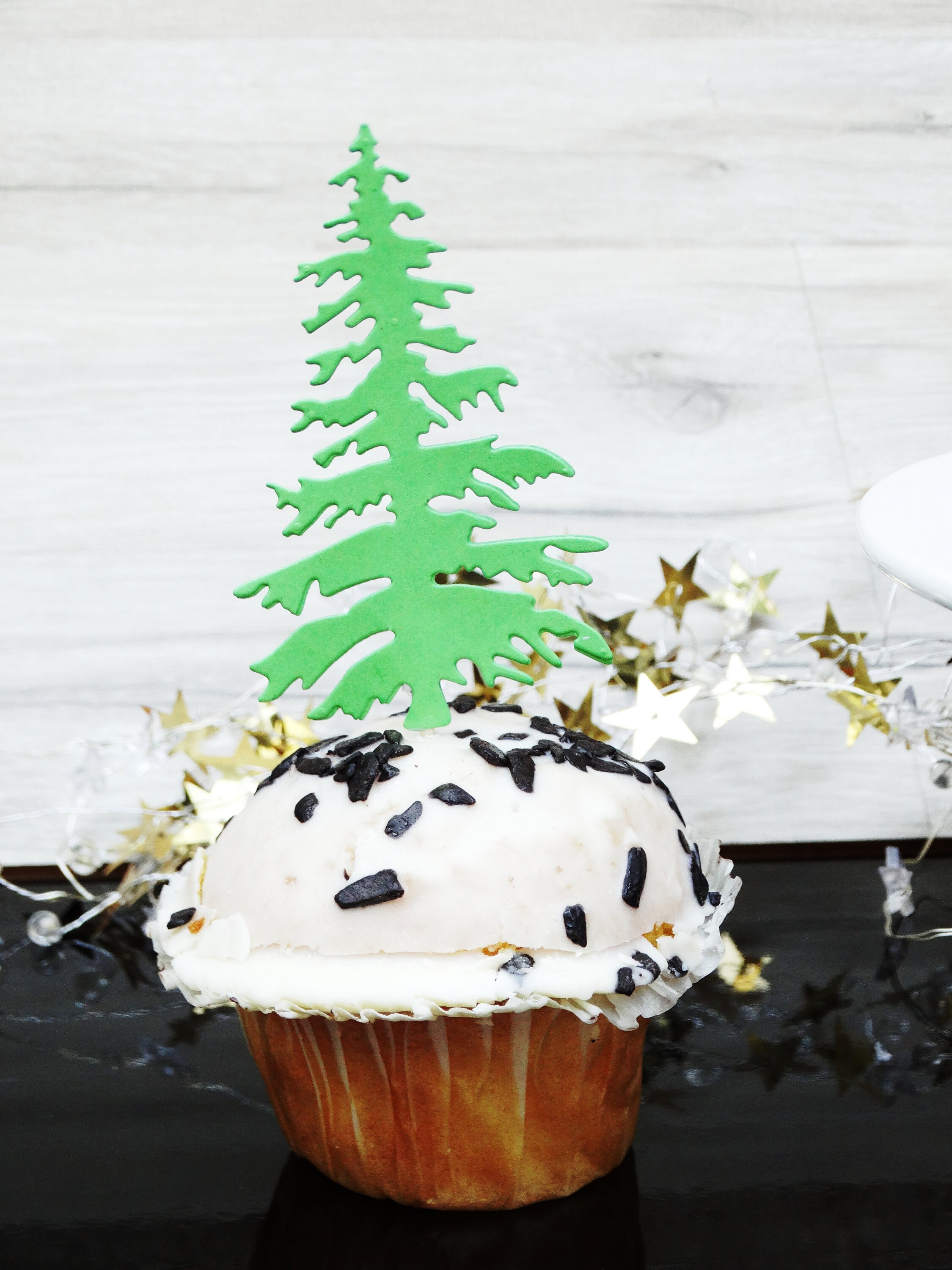 Christmas tree cupcake toppers Christmas party decoration | Etsy
