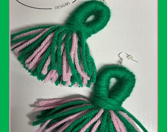 Pretty Yarn Tassel Earrings