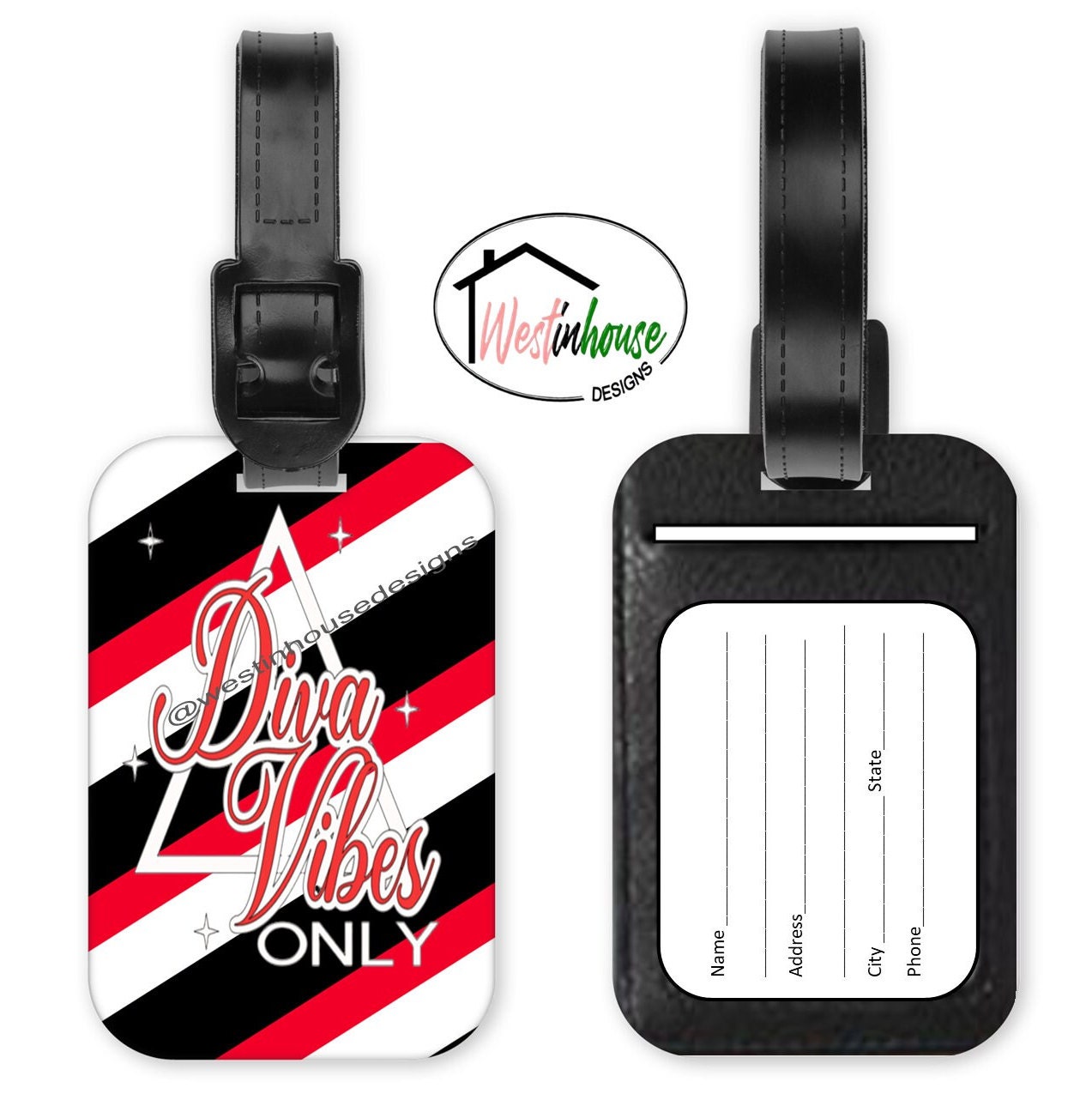 DST Diva Luggage Tags