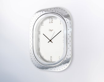 Airplane Art Airbus A320 Window Clock - White