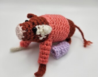 Crochet Cow doll (3.5 inches long)