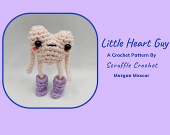 DIGITAL PDF Little Heart Guy Crochet Pattern