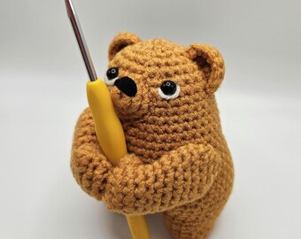Crochet Holder Bear doll (4.5 inches tall)