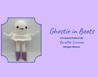 DIGITAL PDF Ghostie in Boots Crochet Pattern