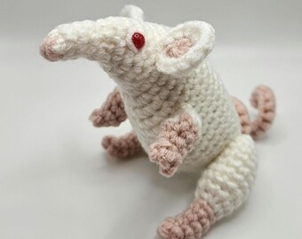Crochet Rat doll (3.5 inches tall)