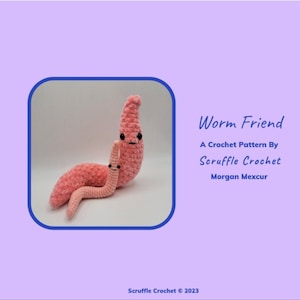 DIGITAL PDF crochet PATTERN Worm Friend