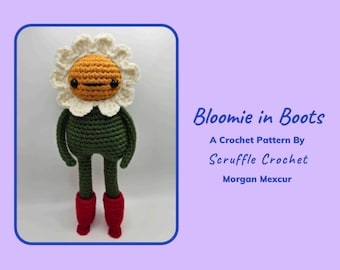 DIGITAL PDF Bloomie in Boots Crochet Pattern