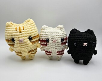 Crochet Kitty dolls set of 3 (4.5-5.5 inches tall)
