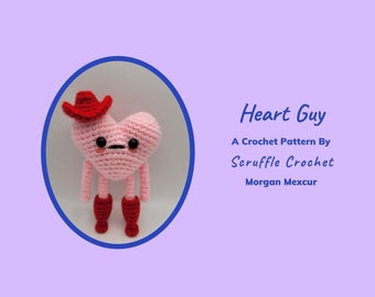 PDF DIGITAL Padrão de Crochê Heart Guy