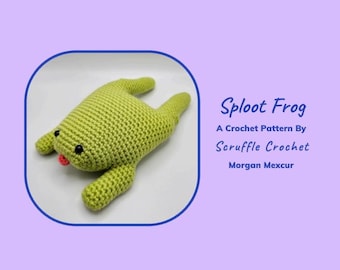 DIGITAL PDF Sploot Frog Crochet Pattern