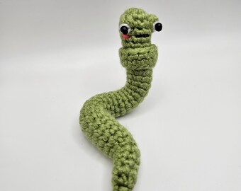 Crochet Weird Worm Friend doll (5 inches long)