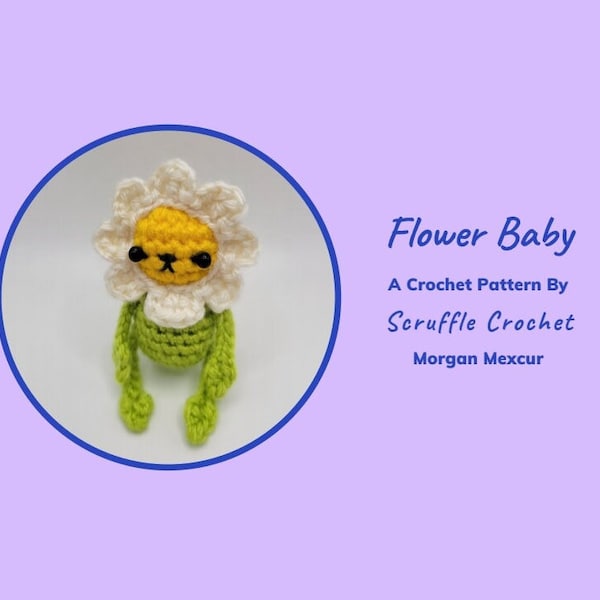 DIGITAL PDF crochet PATTERN Flower Baby