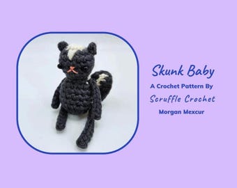 DIGITAL PDF Skunk Baby Crochet Pattern