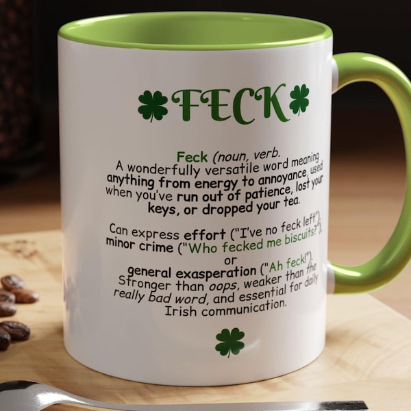 Shamrock mug | St. Patrick’s Day coffee cup with green clover