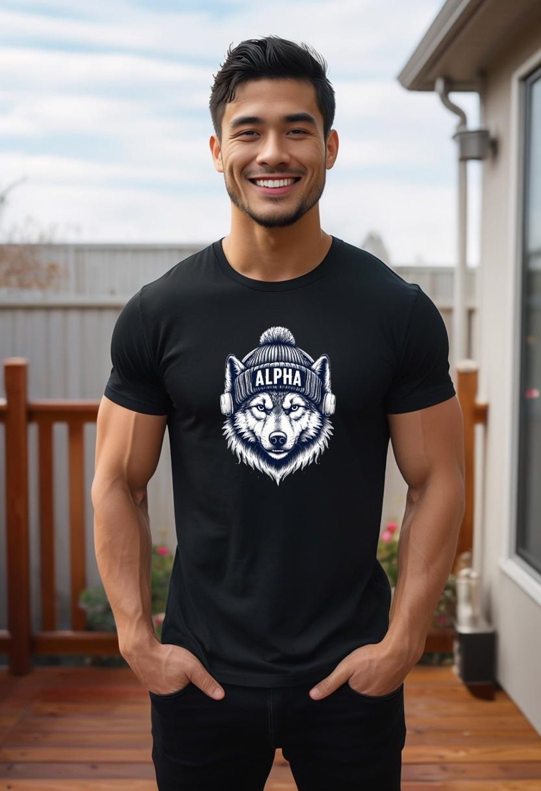 Alpha Wolf Graphic Tee - Heavyweight Cotton Comfort Colors Shirt - Etsy